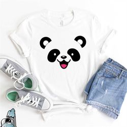 panda face shirt, panda bear gifts, animal lover, cute panda shirt, panda t-shirt, panda gifts, panda art, kawaii panda