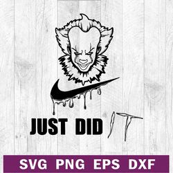 just did it pennywise nike svg, pennywise nike logo svg, pennywise it svg cut file