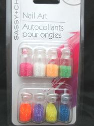 sassy and chic nail art 8 mini bottles of manicure micro beads