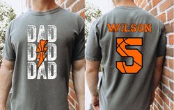 custom basketball dad shirt, dad basketball tee, s