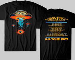 boston rock band concert tour 1987 t-shirt, boston tour shirt