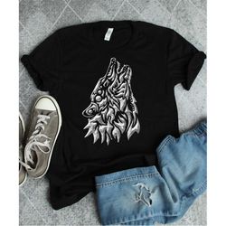 fenrir wolf shirt, viking wolf art, wolf gifts, viking art, love wolves, norse wolf, norse mythology, howling wolf, wolf