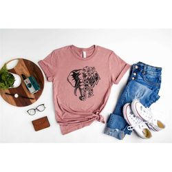 elephant shirt, elephant mandala shirt, elephant shirt, zoo shirt, gift for elephant lover, bohemian elephant, save the
