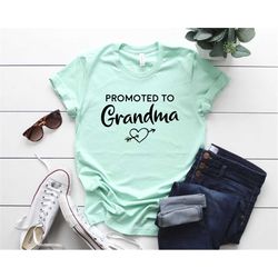 promoted to grandma shirt, grandma gifts, grandmother gifts, new grandma shirts, pregnancy announcement, mother's day gi
