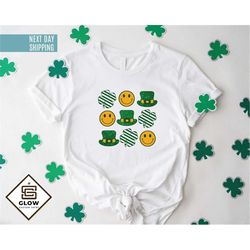 smiley clover st patty's shirt, st patrick's day shirt, shamrock shirt, leprechaun shirt, st patty's shirt, leprechaun h