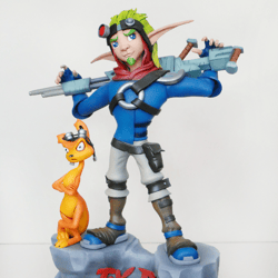 Jak and Daxter sculpture