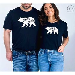 mama bear shirt,  papa bear shirt, mother's day shirts, bear family t-shirts, custom bear family name shirts, father's d