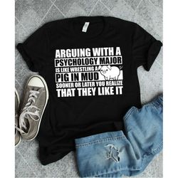 psychology major shirt, psychology shirt, psych major gift, funny psychology gift, psych major shirt, psychologist pig i