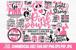 breast cancer bundle svg, cancer quotes