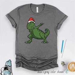 christmas t-rex shirt, dabbing t-rex, christmas dinosaur, t-rex santa hat, santa dinosaur, christmas gift, funny t-rex g