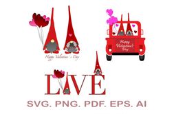 Valentine s Gnomes Bundle SVG