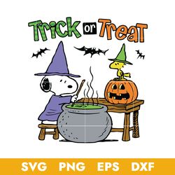 Trick on Treat Svg, Snoopy Halloween Svg, Halloween Svg, Png Dxf Eps Digital File