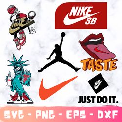 nike logo bundle svg, nike logo svg, nike swoosh logo, fashion brand svg-png, nike logo transparent designs.