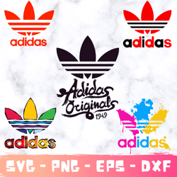 adidas logo svg - fashion brand svg - png - luxury fashion brands logos svg - adidas t-shirt - instant download file.