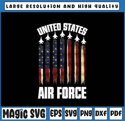 USA Flag Patriotic 4th of July United States Air Force Png, 4th of July Air Force Png, Independence Day Png, Digital
