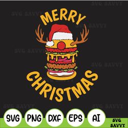 happy holidays with cheese svg, burger christmas svg, christmas cheeseburger svg, christmas, christmas svg, christmas