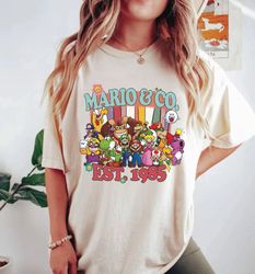 Super Mario  n Co Comfort Colors Shirt, Mario and