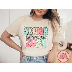 senior class of 2024 graduation shirt  retro college graduation t-shirt  graduation squad t-shirt  graduation gift ideas