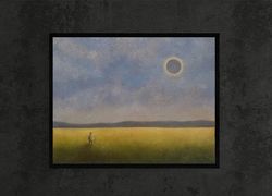oil painting eclipse