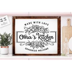 Oma's kitchen svg, Grandma's kitchen SVG, nana's kitchen svg, Kitchen svg, Pot Holder Svg, Kitchen svg