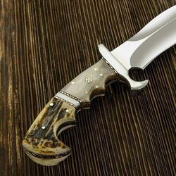 stainless-steel-knife "hunting-knife-with sheath fixed-blade-camping-knife, bowie-knife, handmade-knives, gifts-for-men.