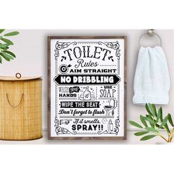 toilet rules svg, bathroom svg, bath svg, rules svg, farmhouse svg, rustic sign svg, country svg, vinyl designs