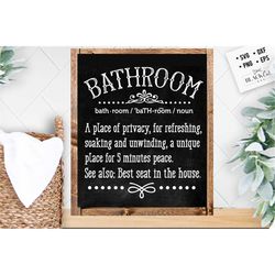 bathroom definition svg, bathroom svg, bath svg, rules svg, farmhouse svg, rustic sign svg, country svg, vinyl designs
