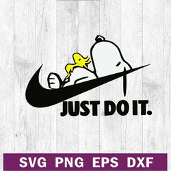 just do it nike snoopy svg, snoopy peanuts nike logo svg, nike snoopy svg png dxf