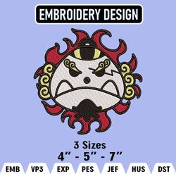 jinbe embroidery designs, jinbe embroidery files, one piece machine embroidery pattern, digital download