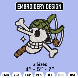 usopp embroidery designs, usopp embroidery files, one piece machine embroidery pattern, digital download