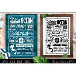 advice from the ocean svg, beach svg, summer svg, beach poster svg, the sea svg, beach quotes svg, ocean svg