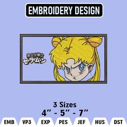 tsukino usagi embroidery designs,  tsukino usagi embroidery files, sailor  machine embroidery pattern, digital download