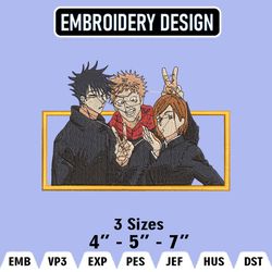 fushiguro  embroidery designs,  jujutsu kaisen embroidery files, sailor  machine embroidery pattern, digital download