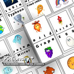 pictionary plus game | esl lesson | homeschool | educational activity | pdf printable | montessori cards | english teach