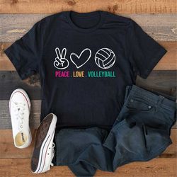 peace love volleyball shirt, volleyball lover shirt, sports shirt, volleyball player shirt, volleyball gift, game day sh