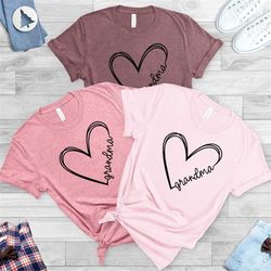 Grandma Heart Shirt, Funny Grandma Shirt, Mothers Day Gift,personalized Grandma Shirt ,custom Grandma Gift, undefined Grandma Bir