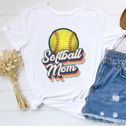 retro softball mom shirt, softball mother vintage shirt, mother day shirt, gift for mommy, softball lover shirt