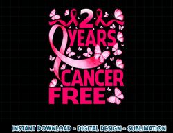 2 years breast cancer free survivor butterfly t-shirt copy