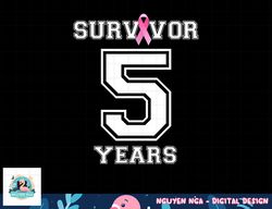 5 years breast cancer survivor gifts for women pink ribbon t-shirt copy