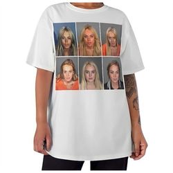 lindsay lohan mugshot tshirt, lindsay lohan tee, celebrity mugshot tshirt, funny graphic tee