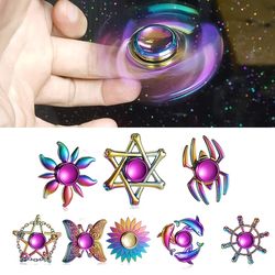 colorful fidget spinner metal hand spinner zinc alloy stress relief toy, relief leisure stress relief finger spinner