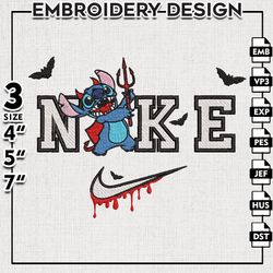 Stitch Devil Halloween Embroidery Designs, Horror Characters, Halloween Embroidery Files, Machine Embroidery Designs