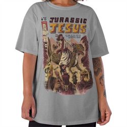 jurassic jesus tshirt, jurassic jesus comic tee, jurassic jesus graphic tee, meme tshirt, funny graphic tee, christianit