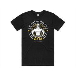 dwight schrutes gym for muscles t-shirt tee top funny us office dwights gym bodybuilder fitness weightlifting squat gift