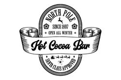 north pole hot cocoa bar vintage sign