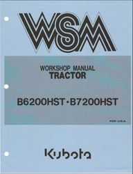 kubota b6200hst b7200hst tractor workshop manual