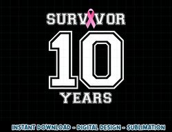 10 years breast cancer survivor gifts for women pink ribbon t-shirt copy