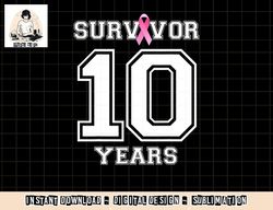 10 years breast cancer survivor gifts for women pink ribbon t-shirt copy