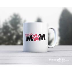 rescue mom mug, dog coffee mug, dog paw mug, pet lover gift, paw coffee mug, dog lover gift, dog mug, paw print mug, pet