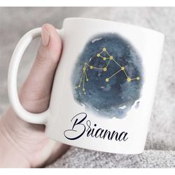 aquarius coffee mug, aquarius cup , aquarius constellation coffee mug, aquarius gifts, ceramic 'aquarius' zodiac mug, aq